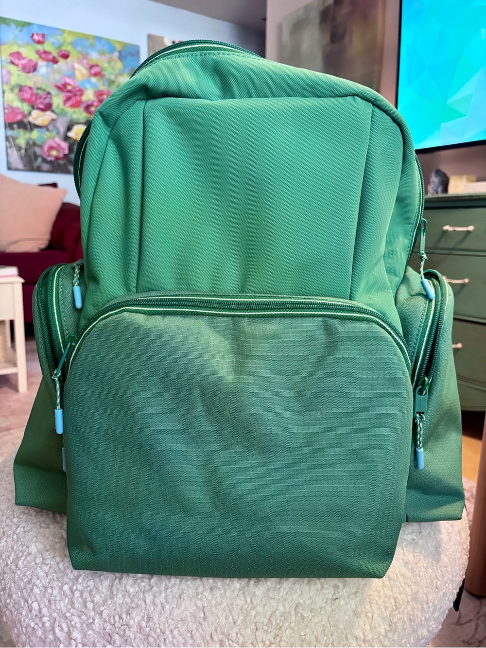 Away Men's Kelly Green Sports Backpack with Teal Accents🎾✅